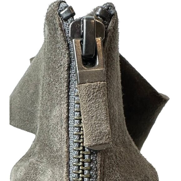 Eileen Fisher Buoy Suede Criss Cross Close Toe Wedge Platform Sandals 8 1/2 - Picture 10 of 13